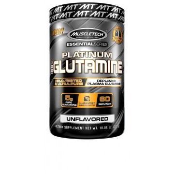 muscletech essential series platinum 100% glutamine - 300g